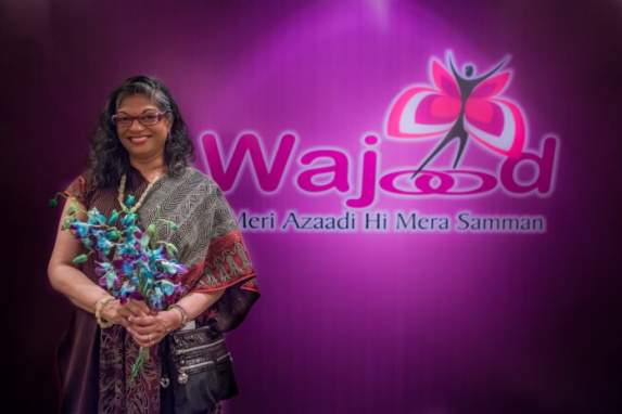 Philanthropist and advocate Indrani Goradia at the launch of Wajood– a partnership between Indrani’s Light Foundation and PSI India to address violence against women in New Delhi, India. In Hindi, Wajood translates to – Identity. 