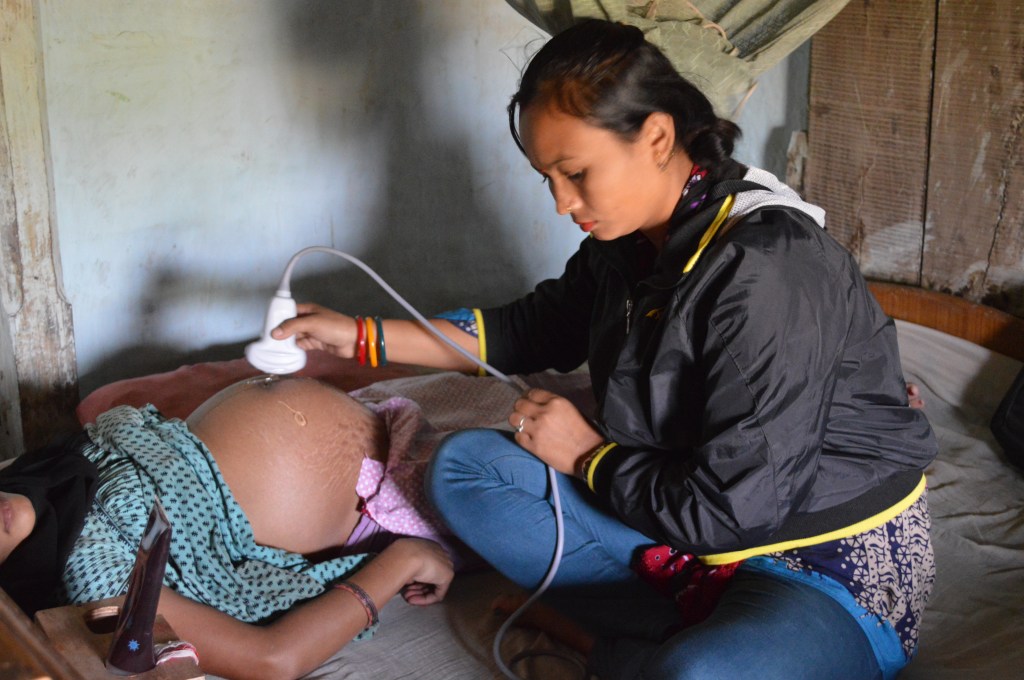 ultrasound being done in the home