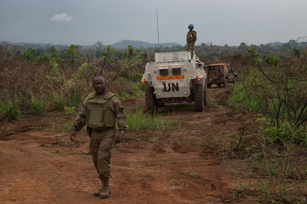 Today, UNMAS in its work as part of MINUSCA, the Frensh Army (Sangaris), and the Central African Forces (FACA), in a combined operation destroyed 688 rockets (approximately 3.5 of explosives) stored in Camp de Roux.  The rockets were labeled to be beyond their use date and their destruction was essential.  PHOTO Nektarios Markogiannis, UN/MINUSCA