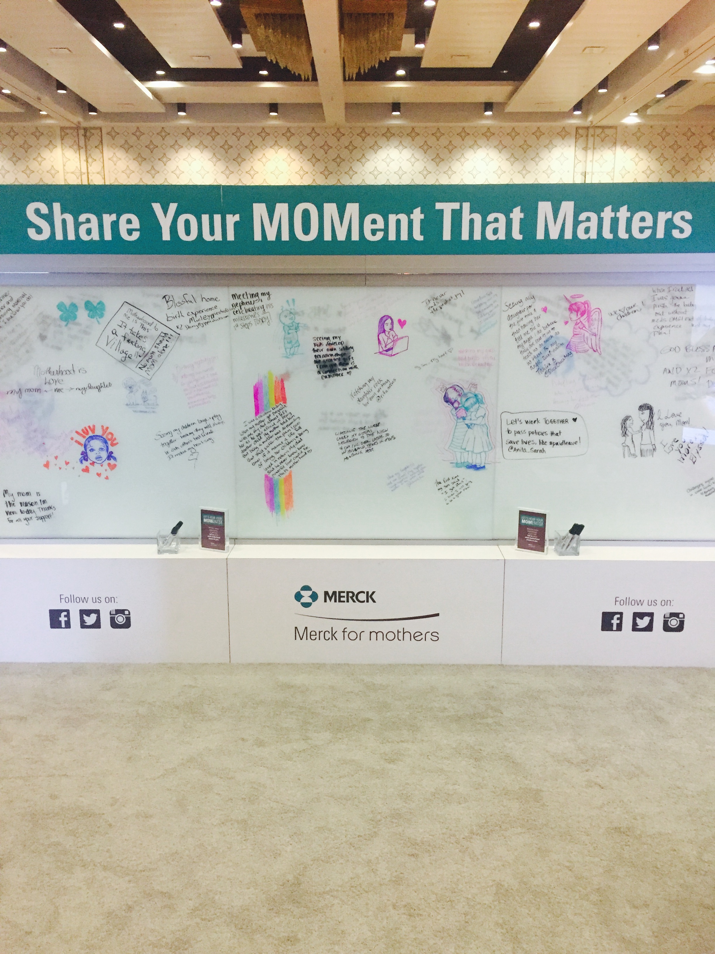 Merck for Mothers booth at Blogher 16.